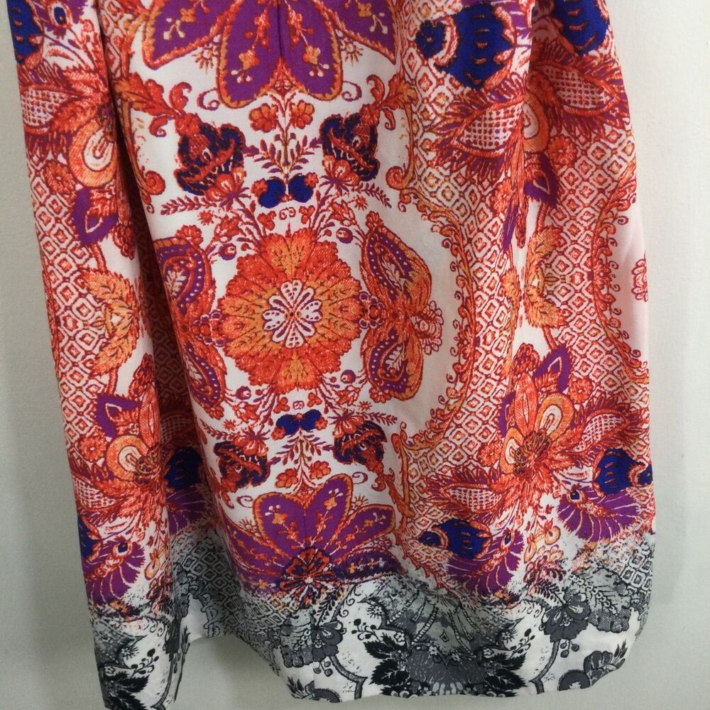 Antonio Melani Elaine Floral Paisley Belted Shift Dress Cayenne/Orchid Sz 10 NWT - Picture 5 of 12